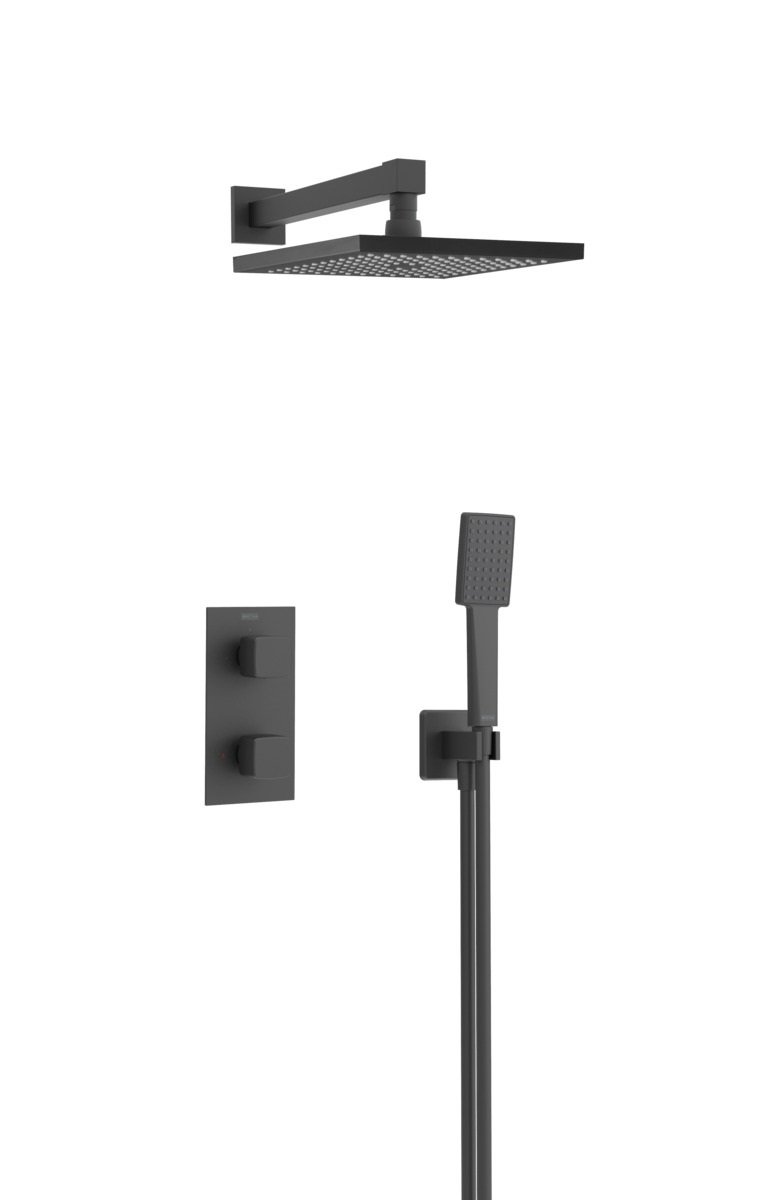 Bristan Cobalt 2 Outlet Concealed Shower Pack - Black