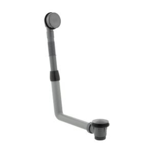 Vado Round Clic-Clac Bath Waste With Overflow - Brushed Gunmetal