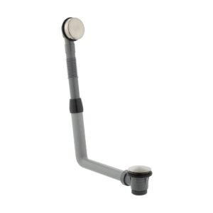 Vado Round Clic-Clac Bath Waste With Overflow - Brushed Nickel