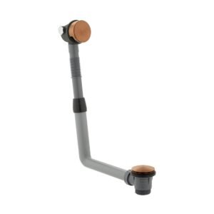 Vado Round Clic-Clac Bath Filler Waste With Overflow - Brushed Bronze