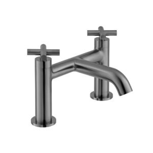 Vado Elements Deck Mounted Bath Filler - Brushed Gunmetal