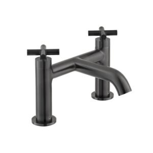 Vado Elements Deck Mounted Bath Filler - Brushed Black