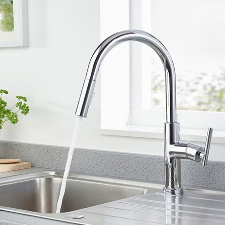 Bristan Jule Pullout Kitchen Sink Mixer Tap - Chrome - Image 2