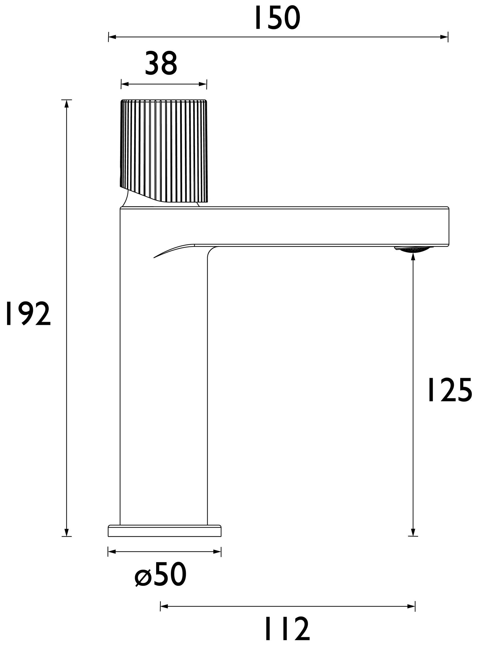 Bristan Liso Basin Mixer Tap with Clicker Waste - Image 3