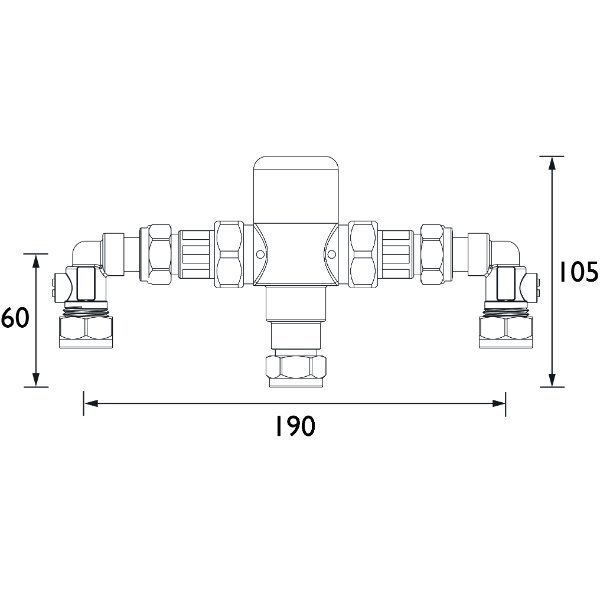 Bristan TMV3 Mixing Valve With Isolation Elbows - Image 2