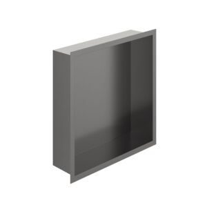 Vado Muse Recessed Wall Niche – 323mm Wide - Pewter