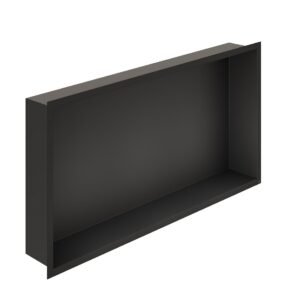 Vado Muse Recessed Wall Niche – 623mm Wide - Matt Black
