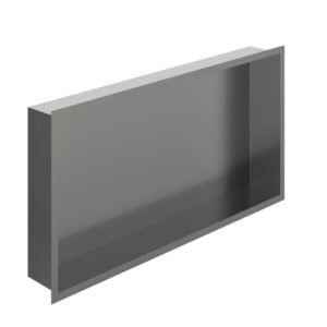 Vado Muse Recessed Wall Niche – 623mm Wide - Pewter