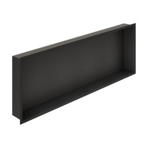 Vado Muse Recessed Wall Niche – 923mm Wide - Matt Black