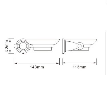 Bristan 1901 Soap Dish - Chrome - Image 2