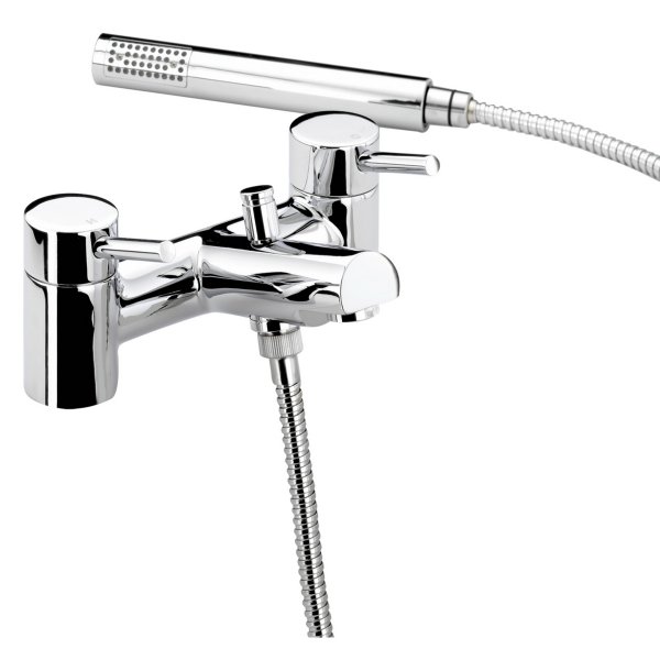 Bristan Prism Eco6 Bath Shower Mixer Tap With Handset, Hose And Bracket -Chrome