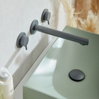 Vado Safari 3 Hole Wall Mounted Basin Mixer Tap For Low Pressure System - Image 5