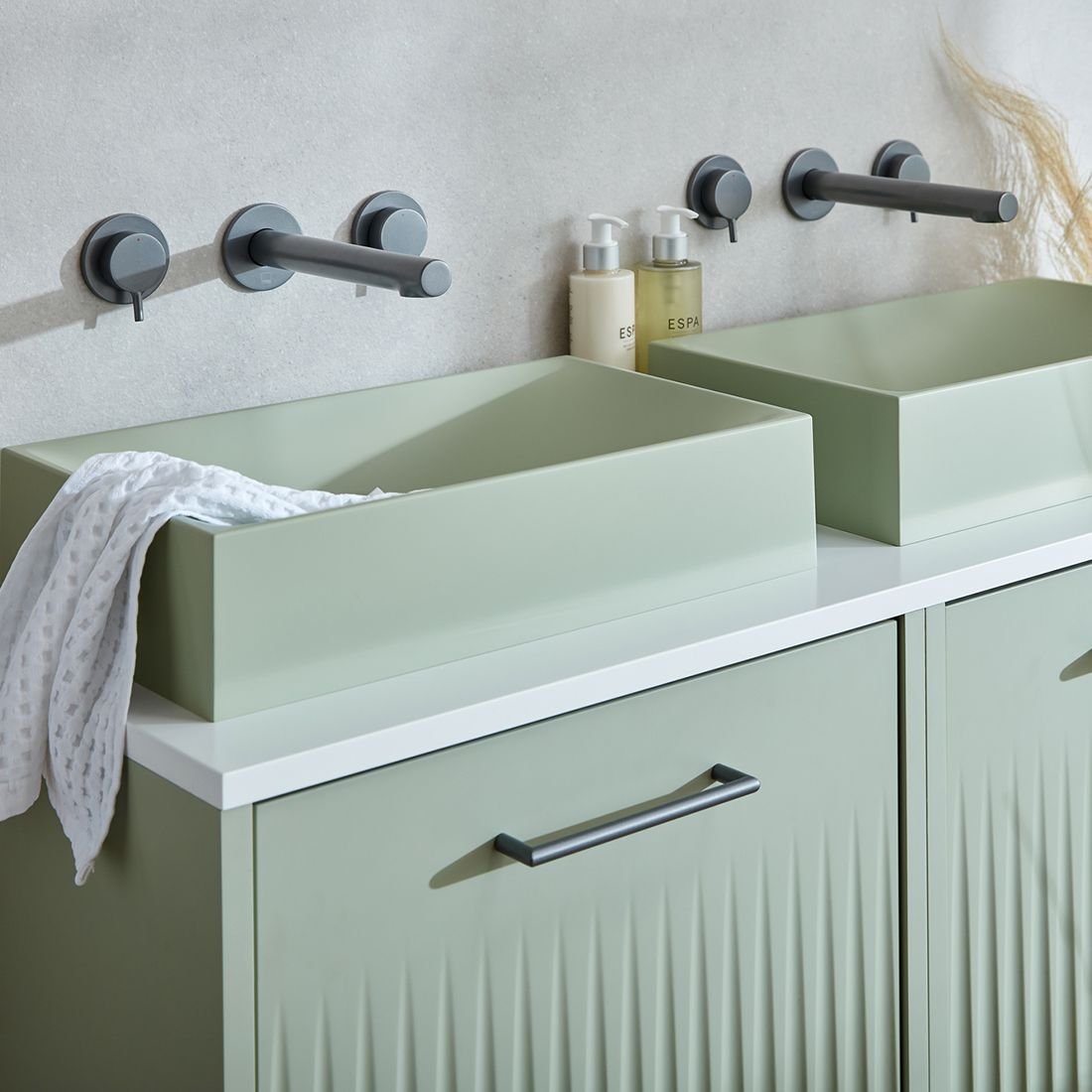 Vado Safari 3 Hole Wall Mounted Basin Mixer Tap - Image 3