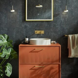 Vado Safari 2 Hole Wall Mounted Basin Mixer Tap With Square Backplate For Low Pressure System - Image 3