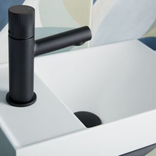 Vado Safari Knob Mini Mono Basin Mixer Tap With Waste - Image 3