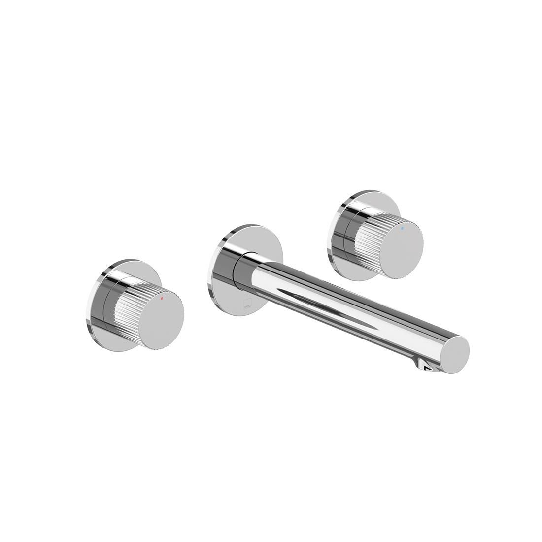 Vado Safari Knob 3 Hole Wall Mounted Basin Mixer Tap For Low Pressure System