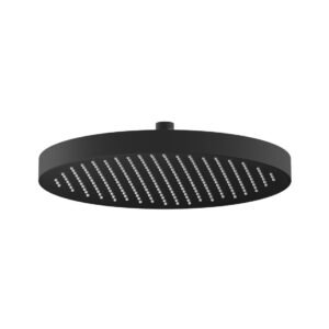 Vado Safari Round Deep Fixed Rainfall Shower Head – 320mm - Matt Black