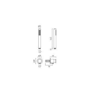 Vado Safari Single Function Mini Shower Kit With Integrated Outlet - Image 3