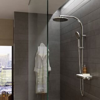 Vado Strata 2 Outlet Round Exposed Thermostatic Shower Kit - Chrome - Image 3