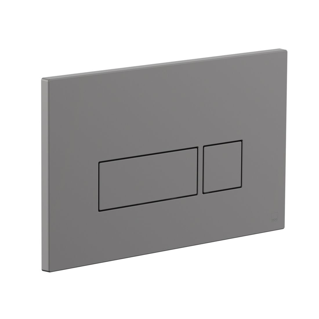 Vado Safari Square Button Dual Flush Plate - Pewter