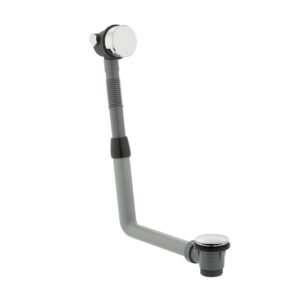 Vado Round Clic-Clac Bath Filler Waste With Overflow - Chrome