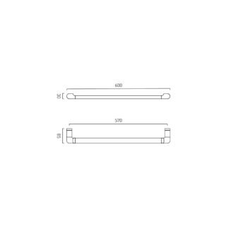 Vado Zoo Towel Rail - 600mm Long - Image 3