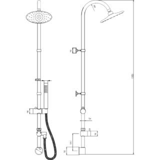 Hudson Reed Destiny Concealed Shower Kit - Chrome - Image 2