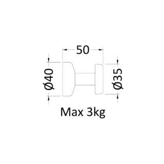 Hudson Reed Magnetic Robe Hook - Chrome - Image 2