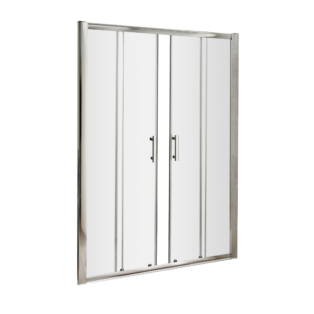 Hudson Reed Pacific Double Sliding Shower Door - 6mm Glass - T-bar Handle