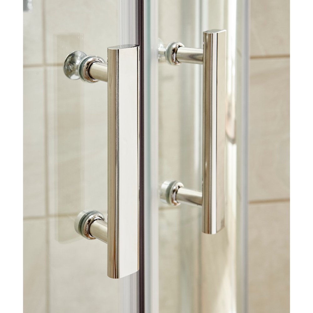 Hudson Reed Pacific Double Sliding Shower Door - 6mm Glass - T-bar Handle - Image 4