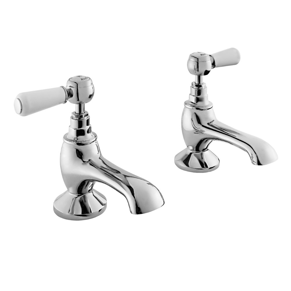 Hudson Reed Topaz Lever Hex Bath Pillar Taps