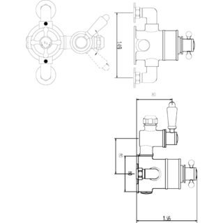 Hudson Reed Topaz 1 Outlet Thermostatic Exposed Shower Valve - Chrome - Image 3