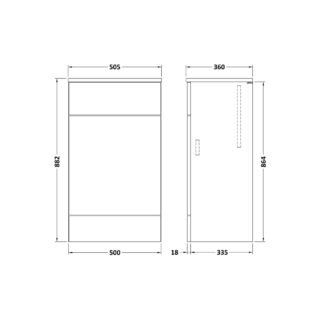 Hudson Reed Fusion WC Unit And Co-Ordinating Top - Image 2