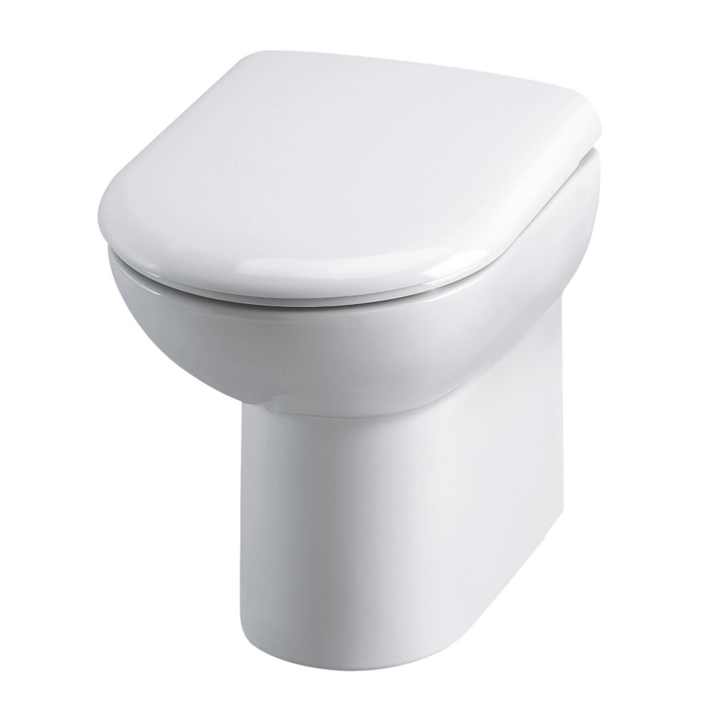 Hudson Reed Comfort Height Back To Wall Toilet With Soft Close Seat - Gloss White