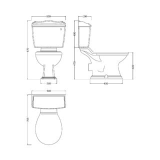 Hudson Reed Chancery Close Coupled Toilet With Cistern And Soft Close Seat - Gloss White - Image 2