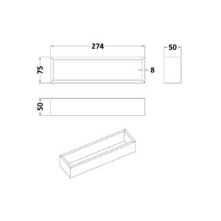 Hudson Reed Straight Bamboo Drawer Organiser - Light Fawn - Image 3