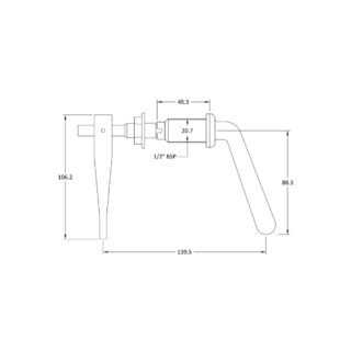 Hudson Reed Metal Universal Flush Lever - Chrome - Image 2