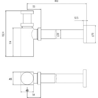 Hudson Reed Minimalist Square Bottle Trap - Image 2