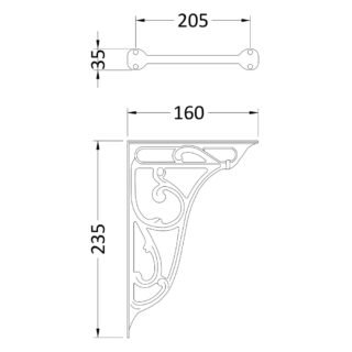 Hudson Reed Ornate Cistern Brackets - Image 2