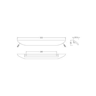 Hudson Reed Finger Pull Furniture Handle - 252mm Wide - Image 2