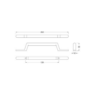 Hudson Reed Round Strap Chrome Furniture Handle - Chrome - Image 2