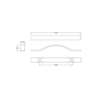 Hudson Reed Strap Furniture Handle - 128mm Centres - Chrome - Image 2