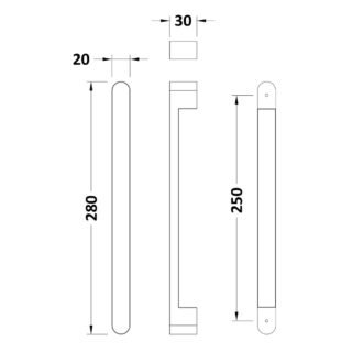 Hudson Reed Single Handle For Apex Shower Doors And Enclosures - Chrome - Image 2