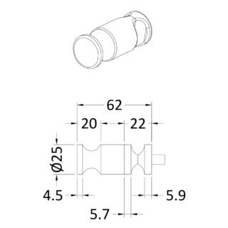 Hudson Reed Revive Radiator Robe Hook - Chrome - Image 4