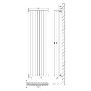 Hudson Reed Revive Double Panel Vertical Designer Radiator - High Gloss White - Image 5