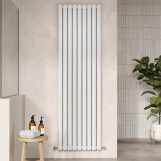 Hudson Reed Revive Double Panel Vertical Designer Radiator - High Gloss White - Image 6
