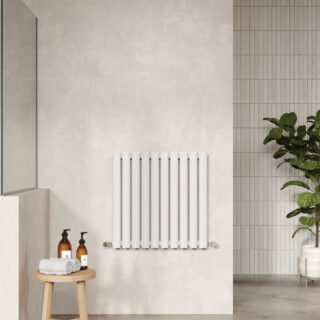 Hudson Reed Revive Single Panel Horizontal Designer Radiator - High Gloss White - Image 3