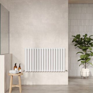 Hudson Reed Revive Single Panel Horizontal Designer Radiator - High Gloss White - Image 4