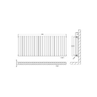 Hudson Reed Revive Double Panel Horizontal Designer Radiator - High Gloss White - Image 10