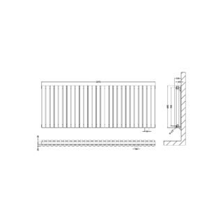 Hudson Reed Revive Double Panel Horizontal Designer Radiator - High Gloss White - Image 11